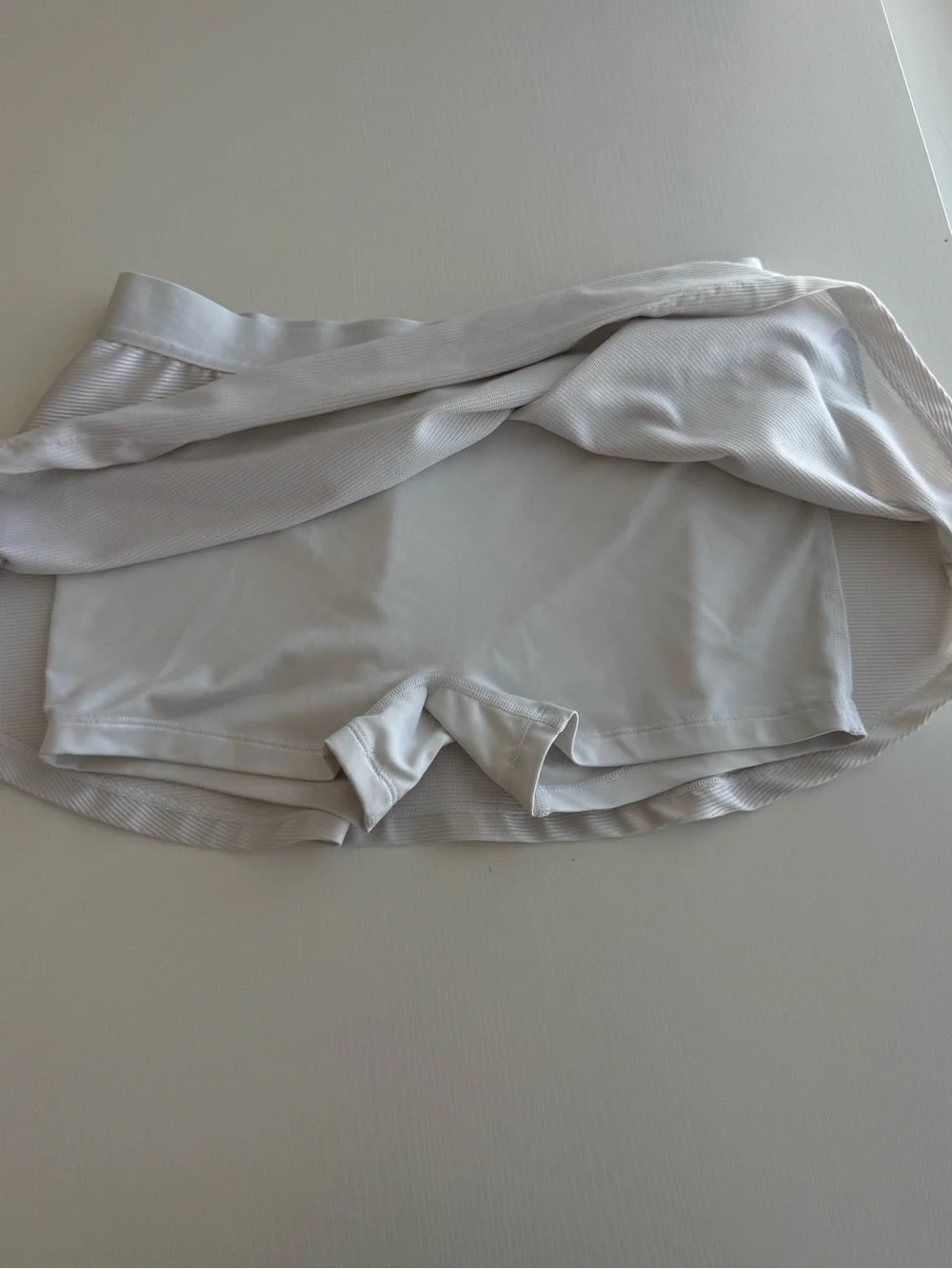 Nike Girls Large White Textured Dri-FIT Flouncy Tennis Skirt Skort Athletic - Picture 3 of 6